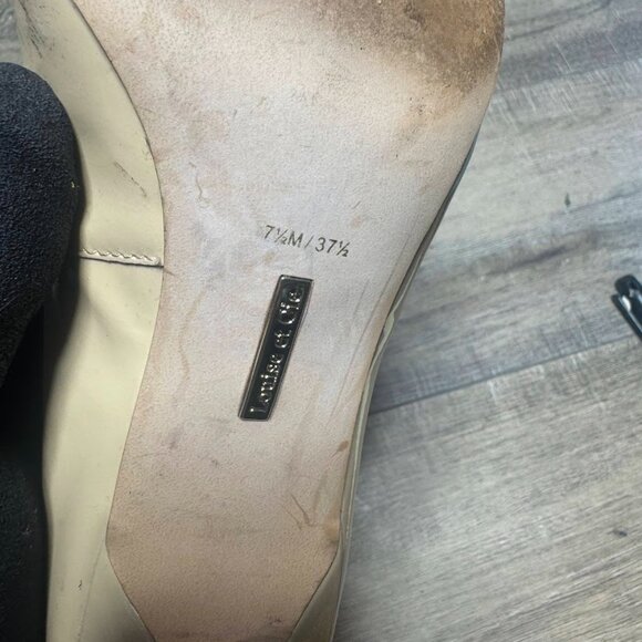 Louise et Cie Nude Patent Leather Heels Women's Size 7.5 - Picture 5 of 7